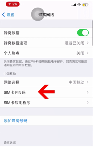 龙湖镇苹果14维修网分享如何给iPhone14的SIM卡设置密码 